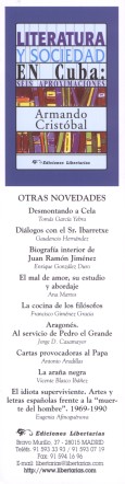  Literatura y sociedad en Cuba  : Armando Cristobal 