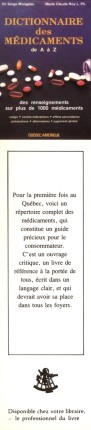 Dr S. Mongeau - M-C. Roy L. Ph : Dictionnaire des mdicaments 